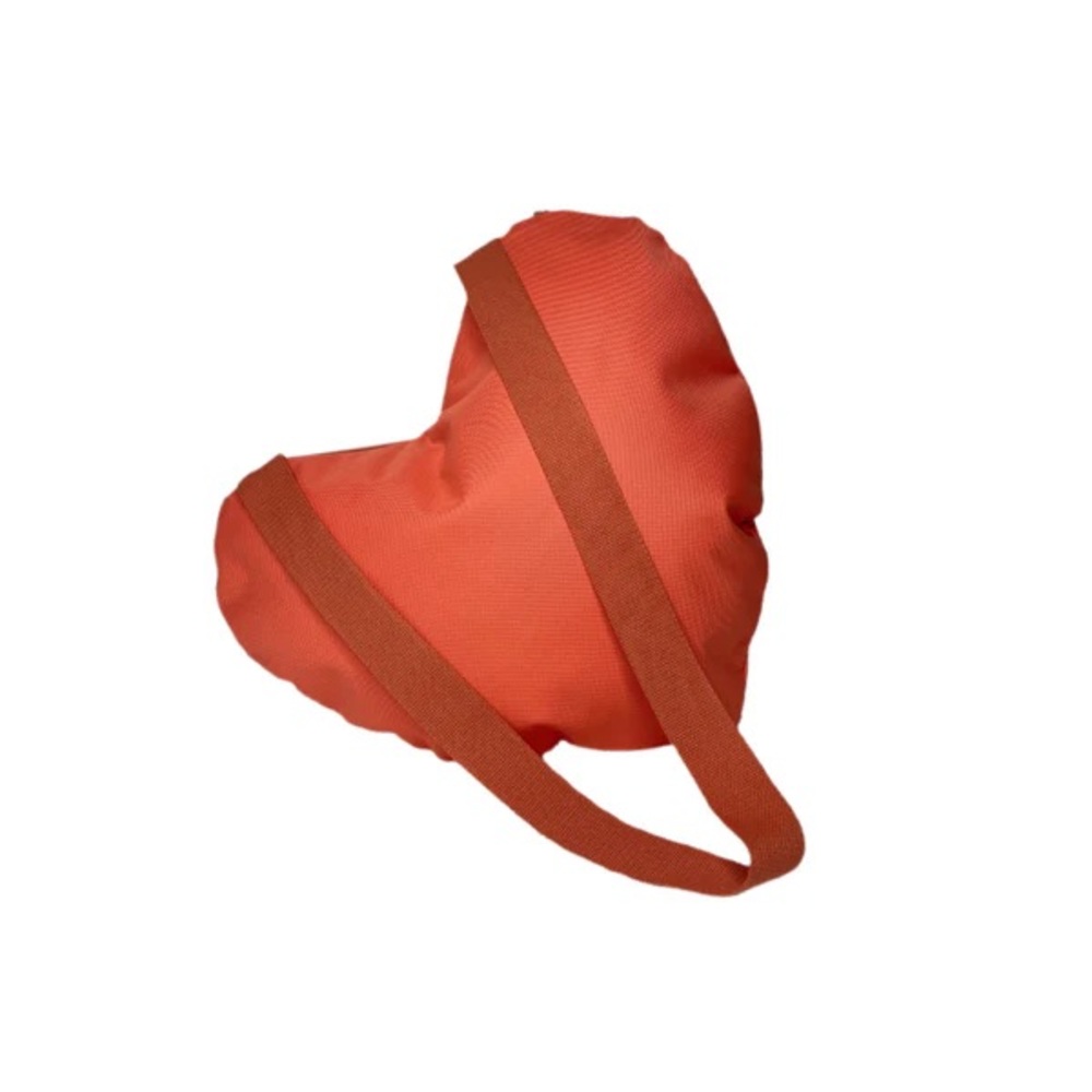 Heart-Shaped Crossbody Bag in Orange